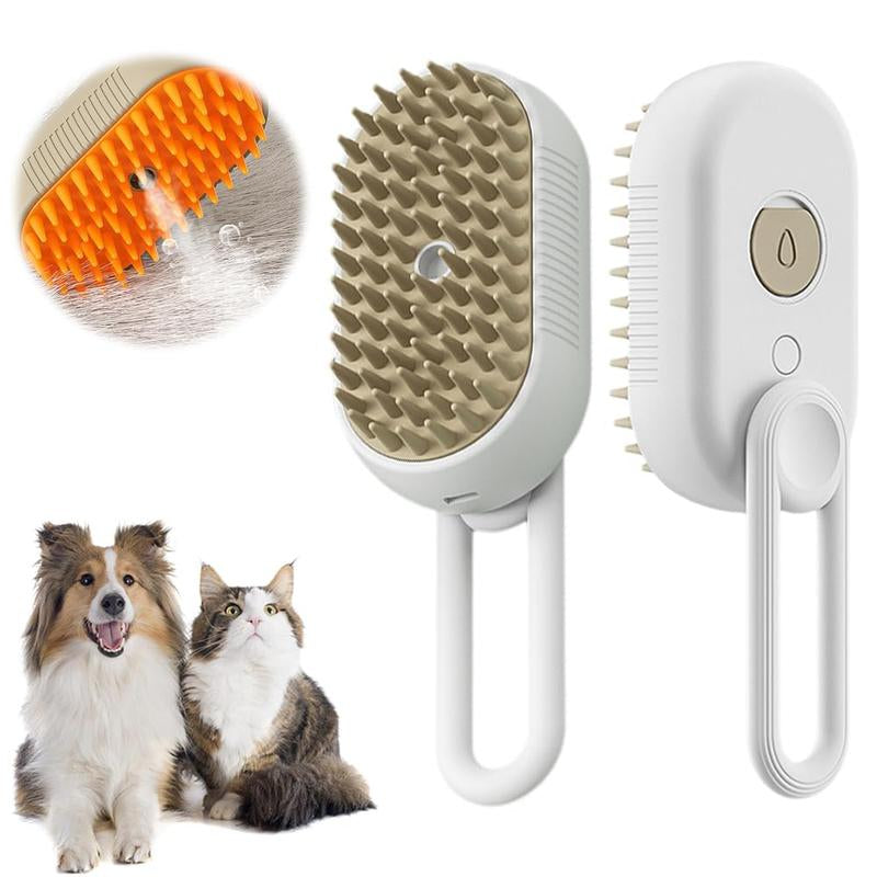 Cat Steam Brush, 2025 New Pet Steam Grooming Comb, 3 in 1 Cat Steam Brush, Suitable for Cats and Dogs Pet Steam Brush