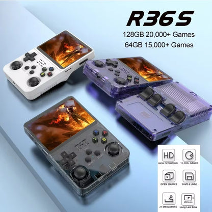 Ultimate Retro Handheld Game Console - Portable 3.5" IPS Screen with 64GB/128GB Games - The Perfect Gift for Kids!