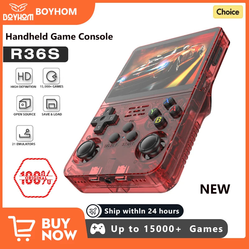 Ultimate Retro Handheld Game Console - Portable 3.5" IPS Screen with 64GB/128GB Games - The Perfect Gift for Kids!