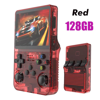 Ultimate Retro Handheld Game Console - Portable 3.5" IPS Screen with 64GB/128GB Games - The Perfect Gift for Kids!