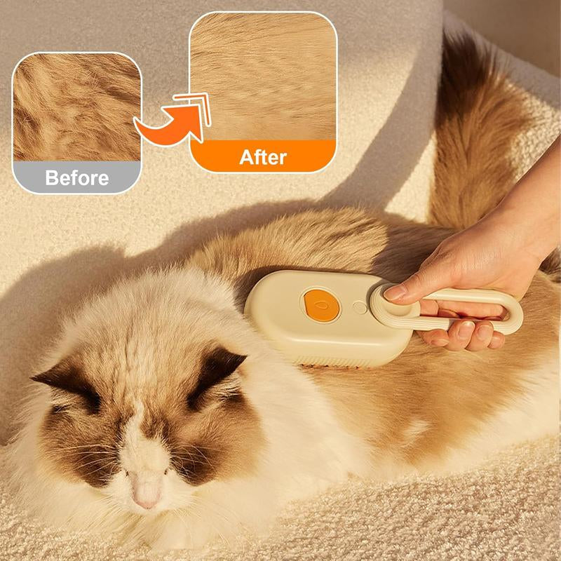 Cat Steam Brush, 2025 New Pet Steam Grooming Comb, 3 in 1 Cat Steam Brush, Suitable for Cats and Dogs Pet Steam Brush
