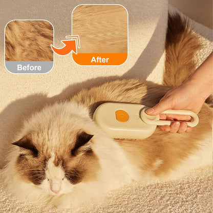Cat Steam Brush, 2025 New Pet Steam Grooming Comb, 3 in 1 Cat Steam Brush, Suitable for Cats and Dogs Pet Steam Brush